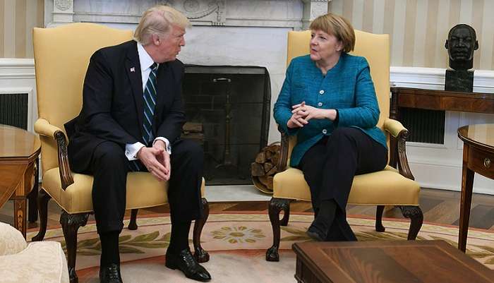 На встрече Трамп и Меркель поговорили об Украине и РФ (ВИДЕО)