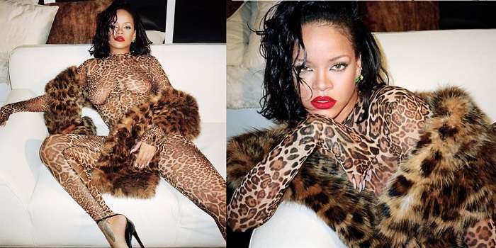 Рианна показала невероятное тело в леопардовом костюме