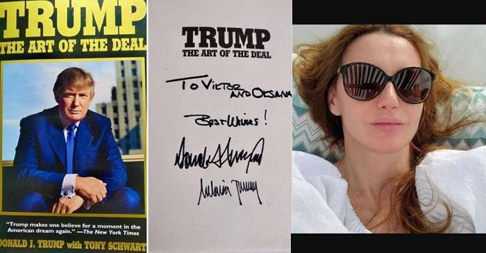 Оксана Марченко похвасталась книгой с подписью Трампа