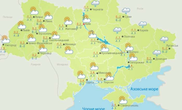 В Україні пройдуть локальні снігопади