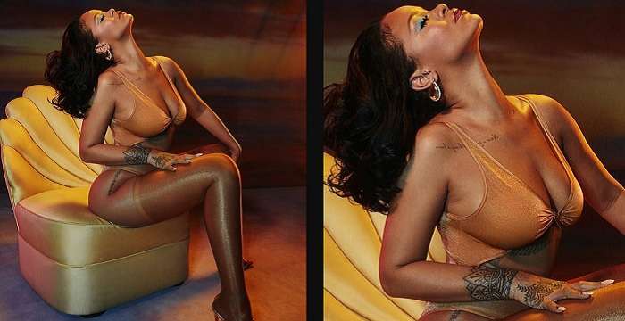 Певица Рианна сфотографировалась в соблазнительной позе