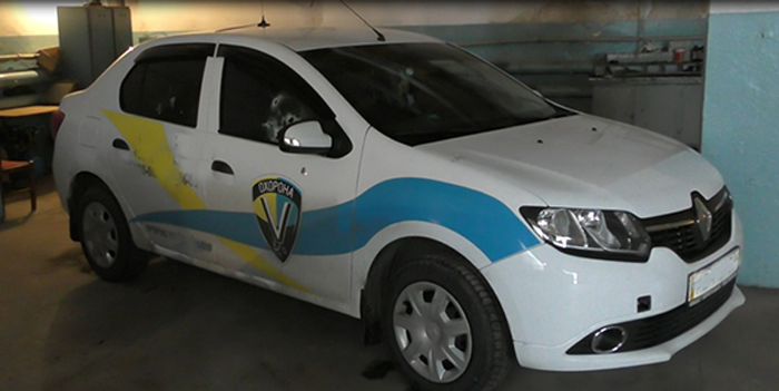 В Днепре неизвестные расстреляли автомобиль охранной фирмы