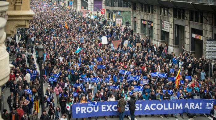 В Іспанії відбувся багатотисячний мітинг на підтримку біженців