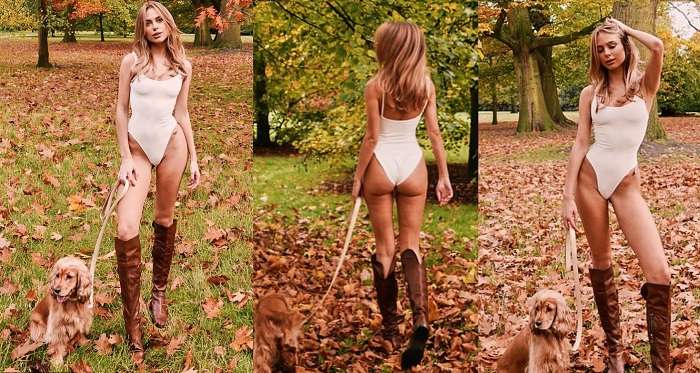 Британский дизайнер придумала, как соблазнительно выгуливать пса