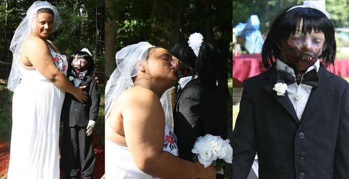 Американка вышла замуж за куклу-зомби