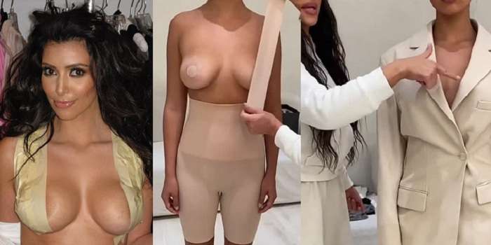 Кардашян посоветовала женщинам заклеивать грудь