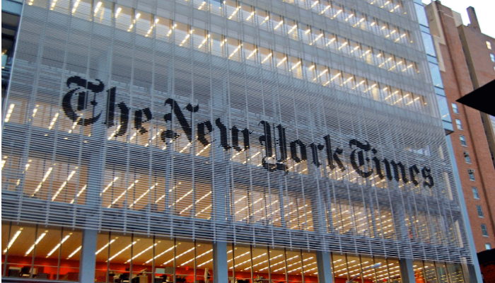 Художник показал 165-летний дизайн издания The New York Times (ВИДЕО)