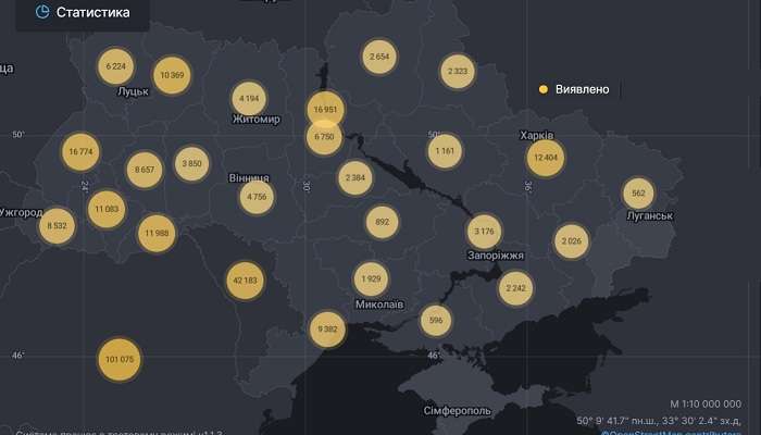 В Украине за сутки умерли 72 человека с коронавирусом