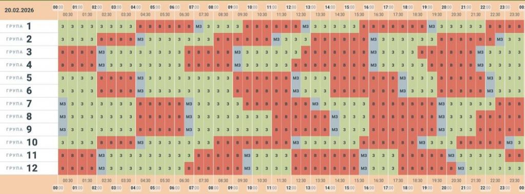 Коли не буде світла у Чернівцях 20 лютого: повний графік на день