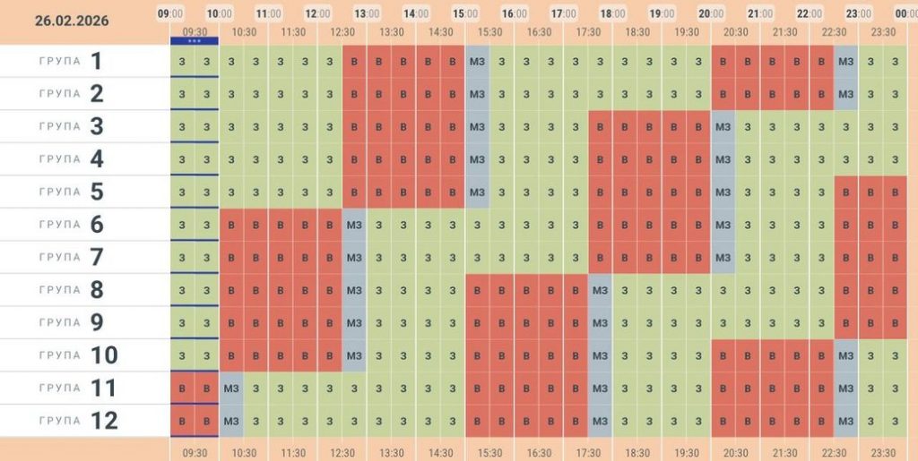 Графіки відключень світла в Чернівецькій області 26 лютого: оновлена інформація