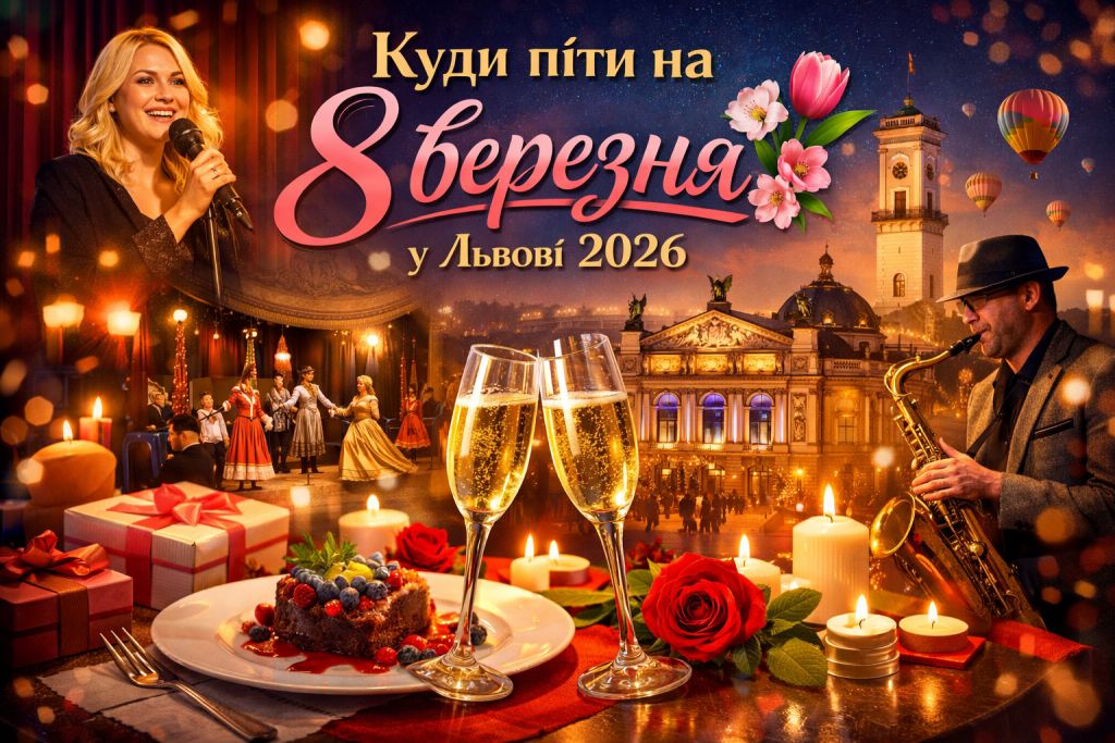 Куди піти з дівчиною на 8 березня у Львові 2026: найкращі ресторани, концерти, події та ціни