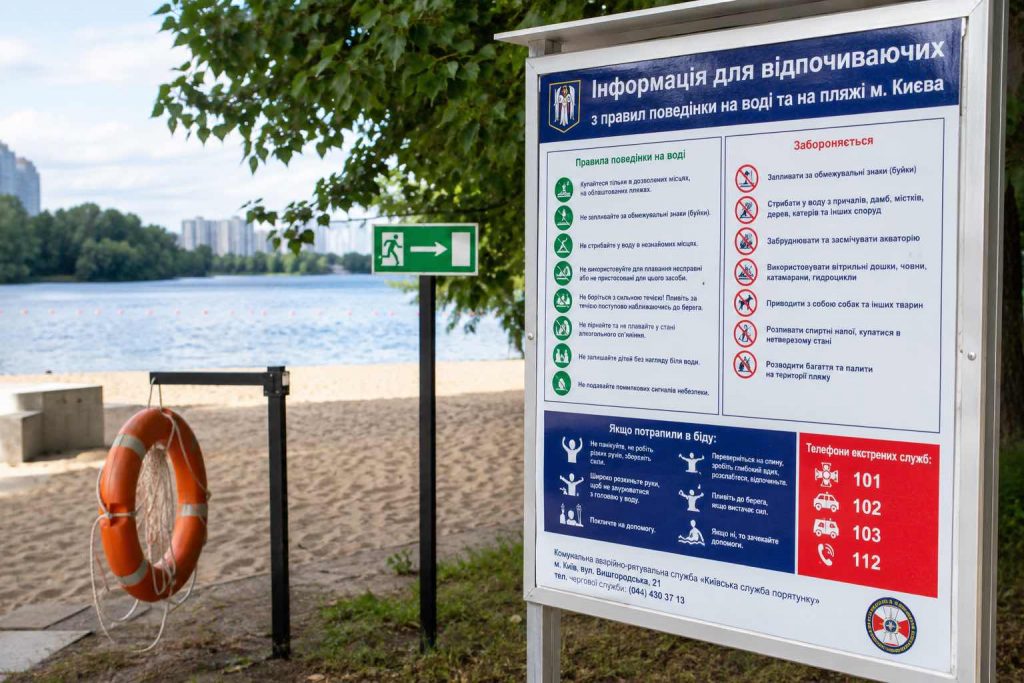 Безпечні пляжі Києва 2026: де можна відпочити біля води та що треба перевірити