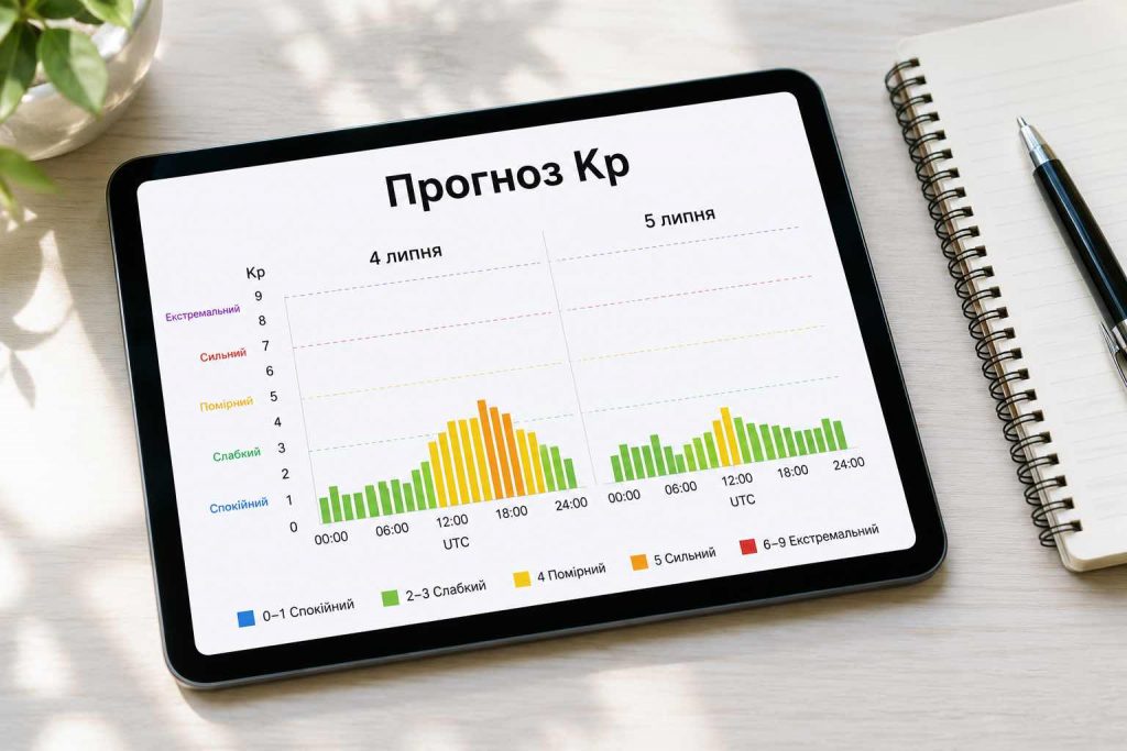 Чи накриє Землю магнітна буря 4–5 липня: точний Kp-прогноз на вихідні