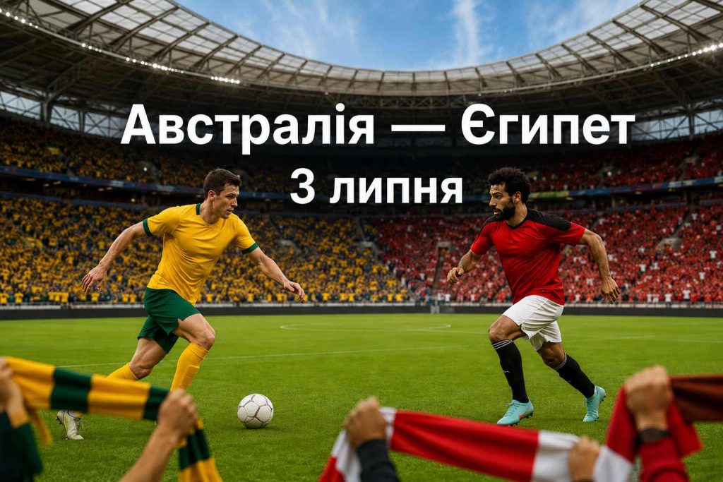 Австралія — Єгипет 3 липня: де дивитися матч ЧС-2026, час за Києвом і прогноз букмекерів