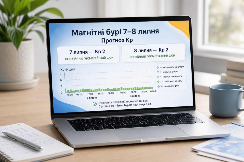 Магнітні бурі 7–8 липня: що буде з сонячною активністю і коли чекати піку Магнітні бурі 7–8 липня: що буде з сонячною активністю і коли чекати піку