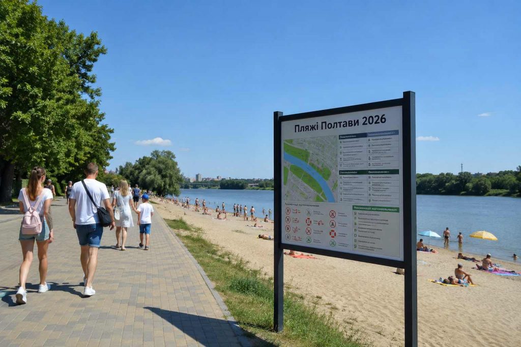 Купальний сезон у Полтаві 2026: відкриті пляжі, безпечні водойми і важливі заборони