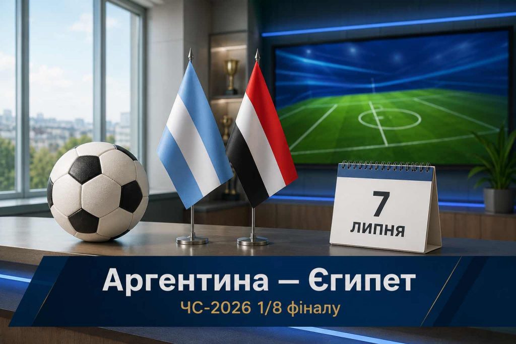 Аргентина — Єгипет на ЧС-2026: о котрій матч 7 липня, де дивитися і які коефіцієнти Аргентина — Єгипет на ЧС-2026: о котрій матч 7 липня, де дивитися і які коефіцієнти