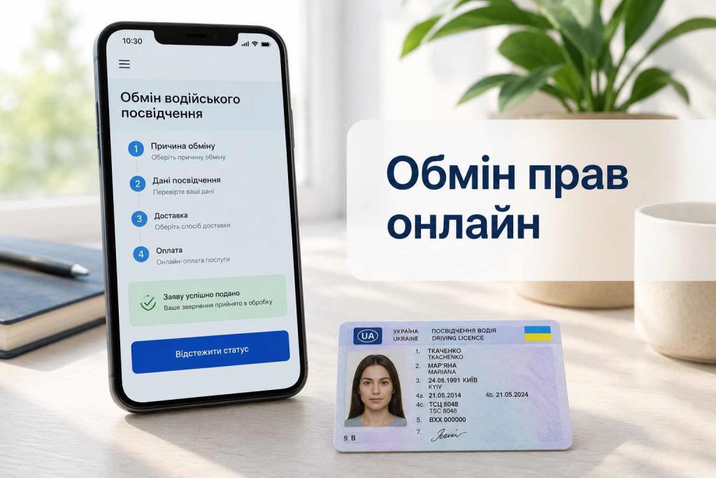 Обмін водійського посвідчення 2026: скільки коштує, які документи потрібні та де оформити