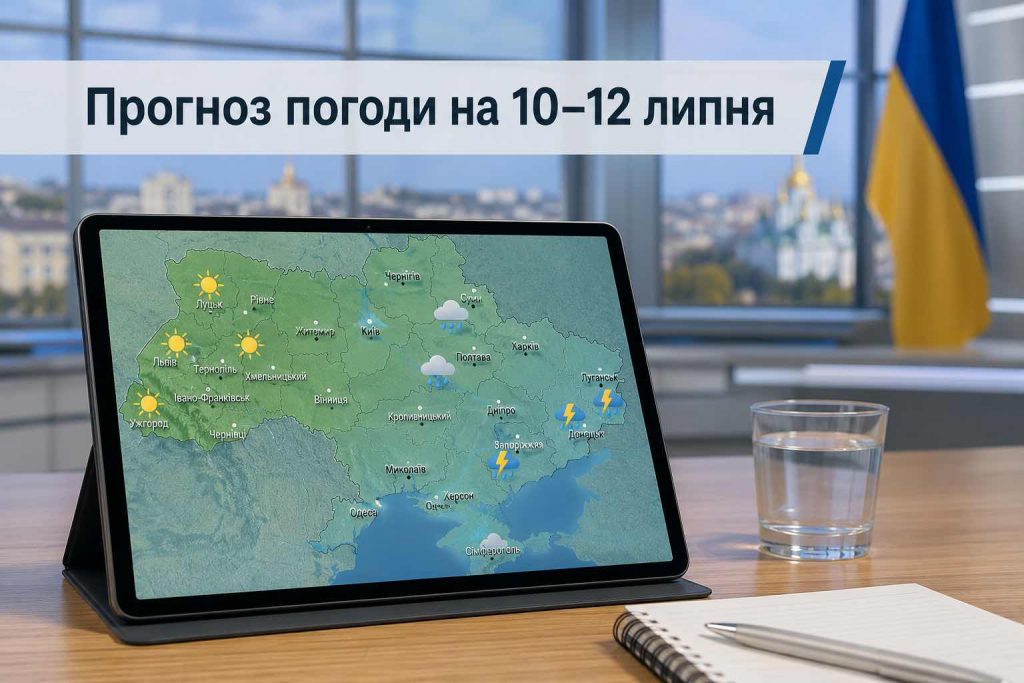 Погода в Україні на 10-12 липня: де пройдуть дощі та куди прийде потепління Погода в Україні на 10-12 липня: де пройдуть дощі та куди прийде потепління