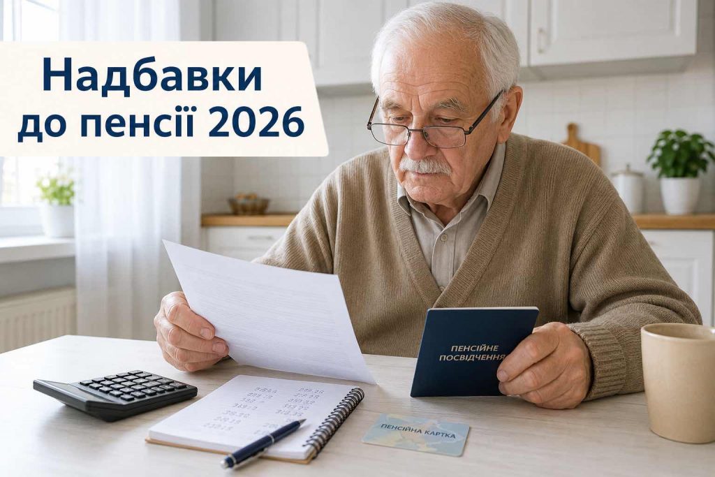 Доплати до пенсії 2026 в Україні: повний список надбавок, які можна отримувати одночасно Доплати до пенсії 2026 в Україні: повний список надбавок, які можна отримувати одночасно
