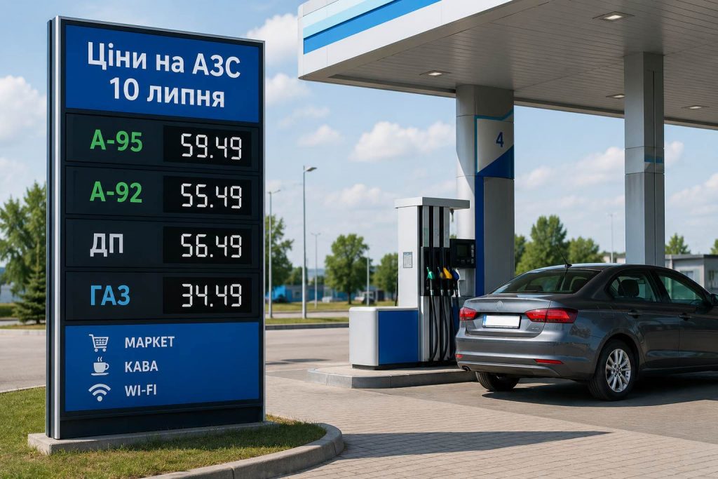 Ціни на пальне 10 липня: де дешевший бензин, дизель і автогаз Ціни на пальне 10 липня: де дешевший бензин, дизель і автогаз