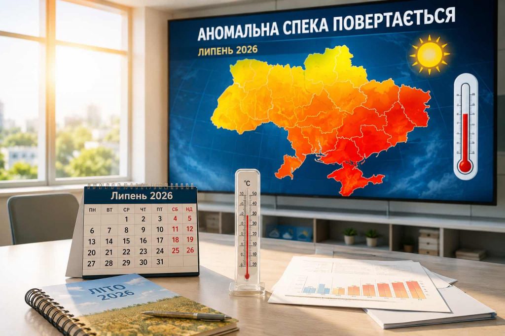 Спека повертається в Україну: прогноз по регіонах і найнебезпечніші дні в липні 2026 Спека повертається в Україну: прогноз по регіонах і найнебезпечніші дні в липні 2026