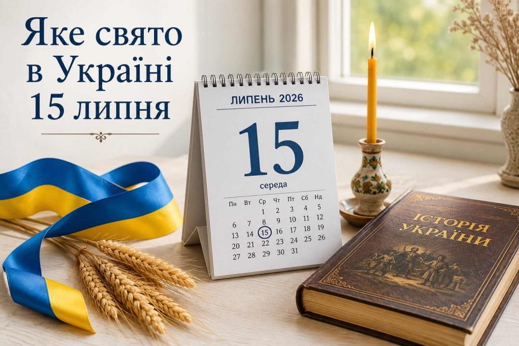 Яке свято в Україні 15 липня 2026 року: повний календар подій, іменини та заборони Яке свято в Україні 15 липня 2026 року: повний календар подій, іменини та заборони