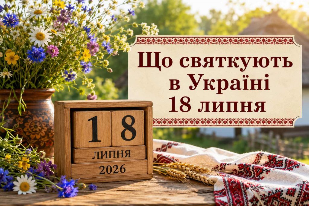 Що святкують в Україні 18 липня 2026 року: церковна дата, іменини, прикмети та заборони Що святкують в Україні 18 липня 2026 року: церковна дата, іменини, прикмети та заборони