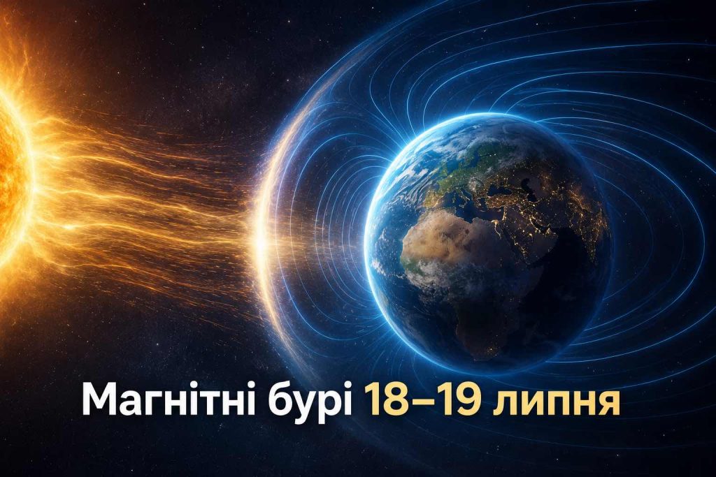 Прогноз магнітних бур на 18–19 липня: у які години очікується пік Прогноз магнітних бур на 18–19 липня: у які години очікується пік