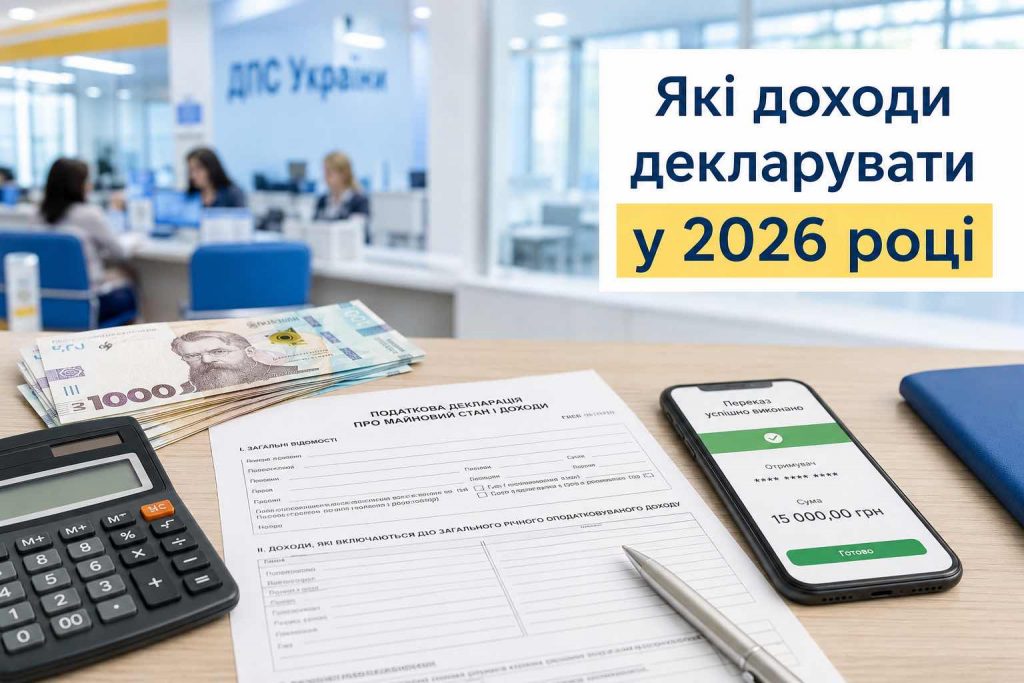 Які доходи не сховати від податкової у 2026 році: повний список, ставки та штрафи Які доходи не сховати від податкової у 2026 році: повний список, ставки та штрафи