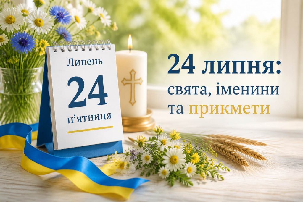 Що святкують в Україні 24 липня 2026 року: свята, іменини, прикмети та заборони Що святкують в Україні 24 липня 2026 року: свята, іменини, прикмети та заборони