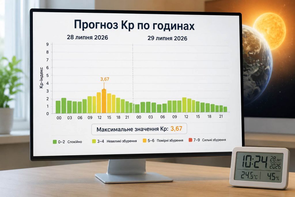 Чи накриє Україну магнітна буря 28–29 липня: названо найнебезпечніші години
