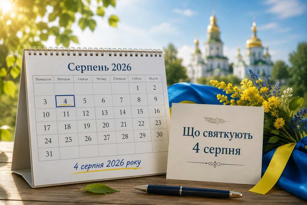 Що святкують в Україні 4 серпня 2026 року: свята, іменини, прикмети та заборони Що святкують в Україні 4 серпня 2026 року: свята, іменини, прикмети та заборони