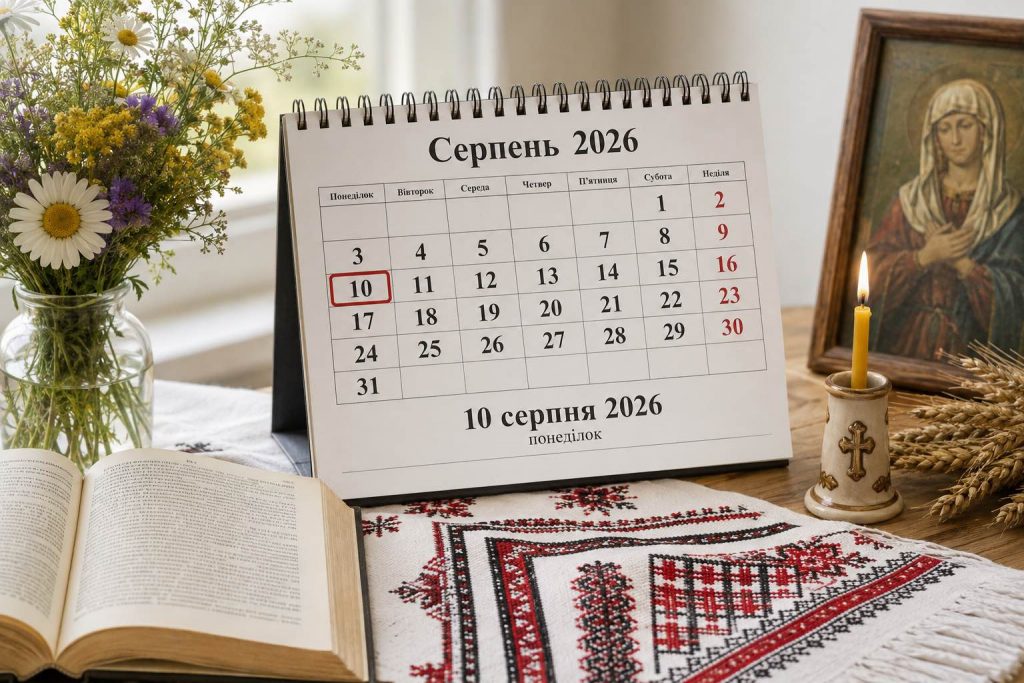 Що святкують в Україні 10 серпня 2026 року: повний перелік свят, іменини та заборони Що святкують в Україні 10 серпня 2026 року: повний перелік свят, іменини та заборони