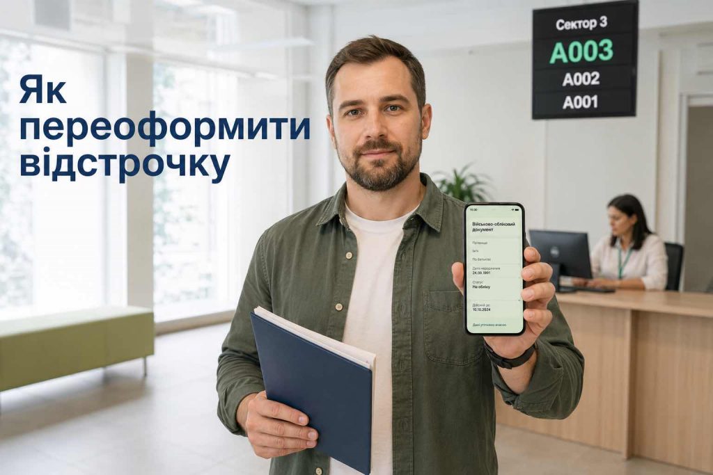Як змінити підставу відстрочки через ЦНАП у 2026 році: документи, строки та рішення комісії