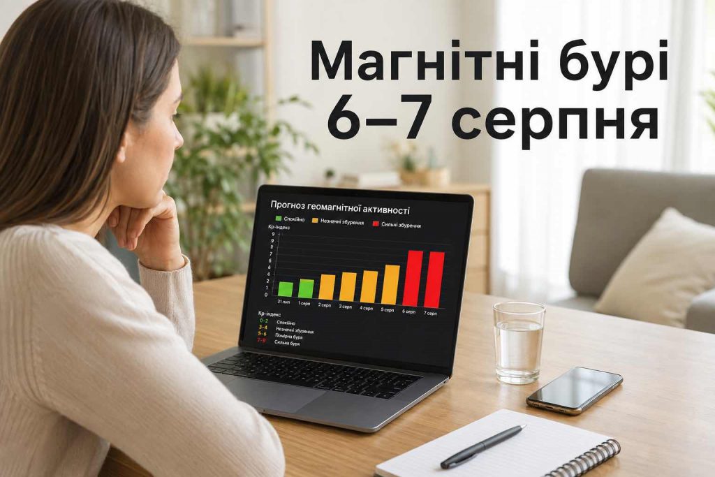 Коли буде пік магнітної активності 6–7 серпня: прогноз Kp для України Коли буде пік магнітної активності 6–7 серпня: прогноз Kp для України