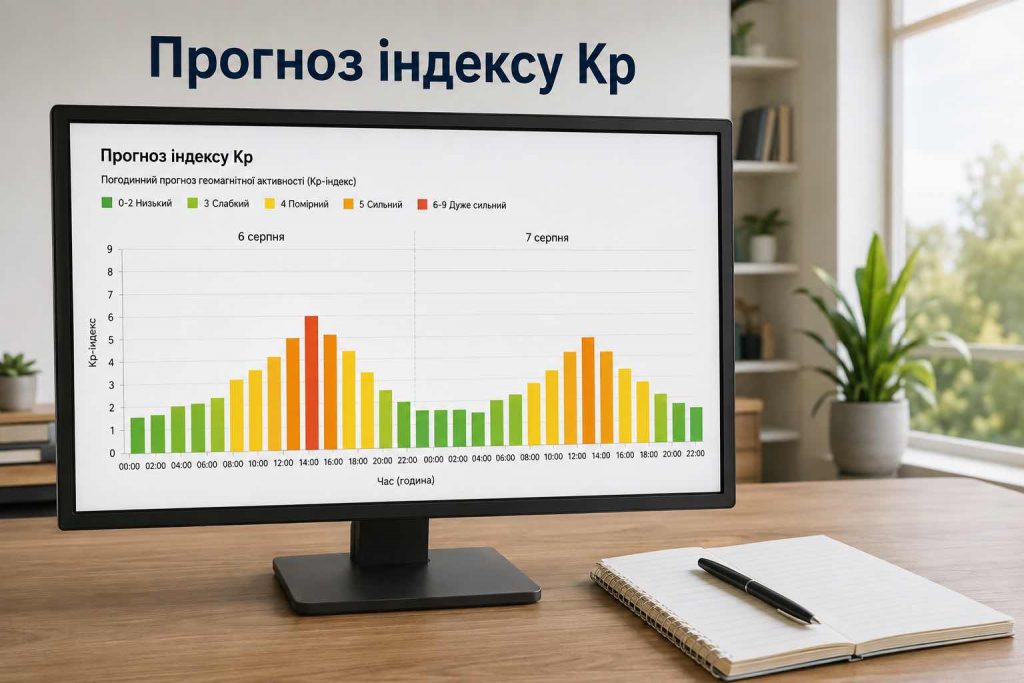 Коли буде пік магнітної активності 6–7 серпня: прогноз Kp для України