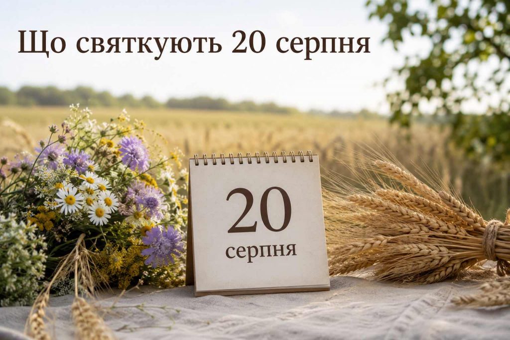 Що святкують в Україні 20 серпня 2026 року: свята, іменини, прикмети та заборони дня Що святкують в Україні 20 серпня 2026 року: свята, іменини, прикмети та заборони дня