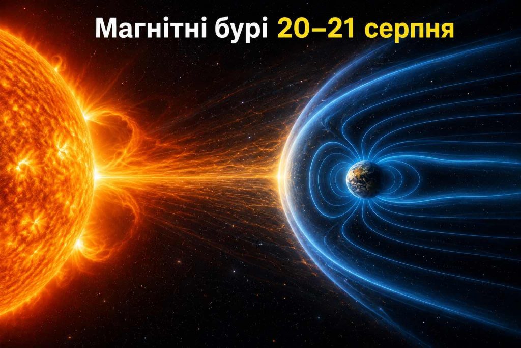Магнітні бурі 20–21 серпня 2026: коли Kp буде найвищим і як пережити пікові години