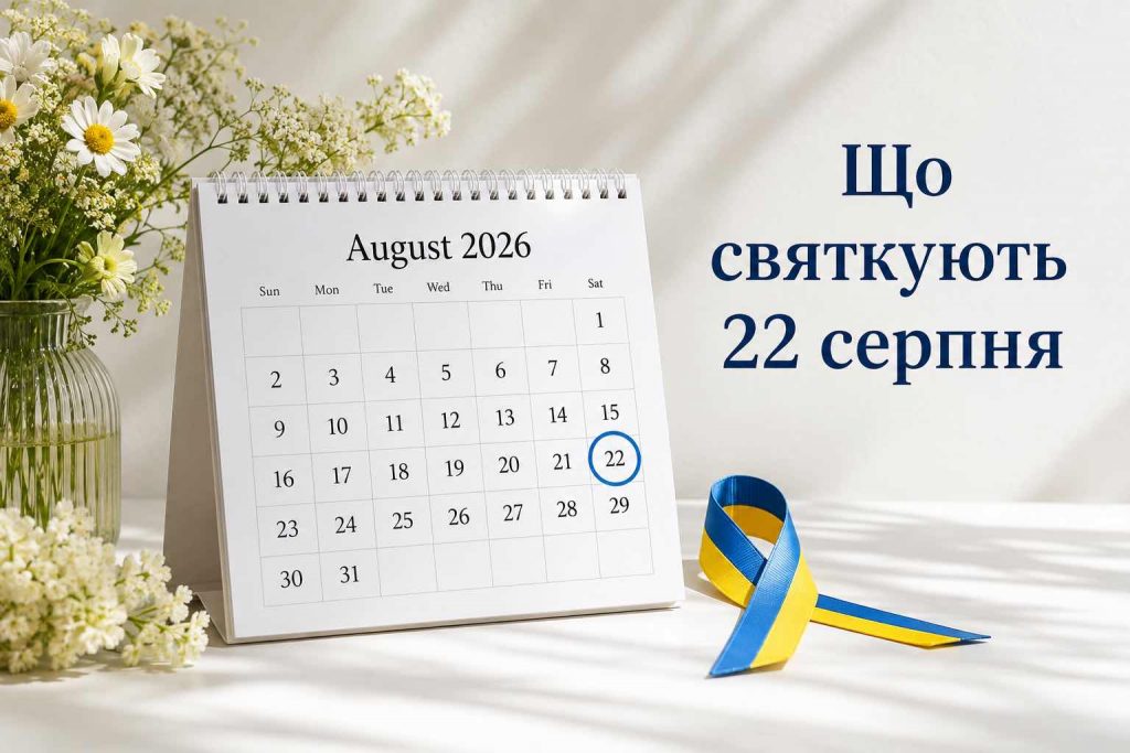 Що святкують в Україні 22 серпня 2026 року: повний перелік свят, іменини, прикмети та заборони Що святкують в Україні 22 серпня 2026 року: повний перелік свят, іменини, прикмети та заборони