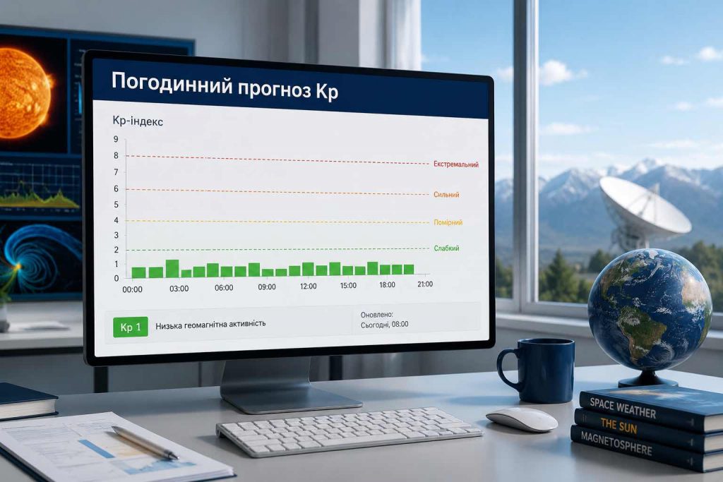 Чи буде магнітна буря 1–2 вересня: прогноз Kp і найактивніші години