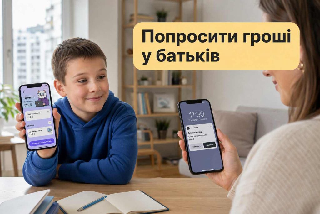 Діти можуть просити кишенькові прямо в monobank: як працює нова функція і де її знайти