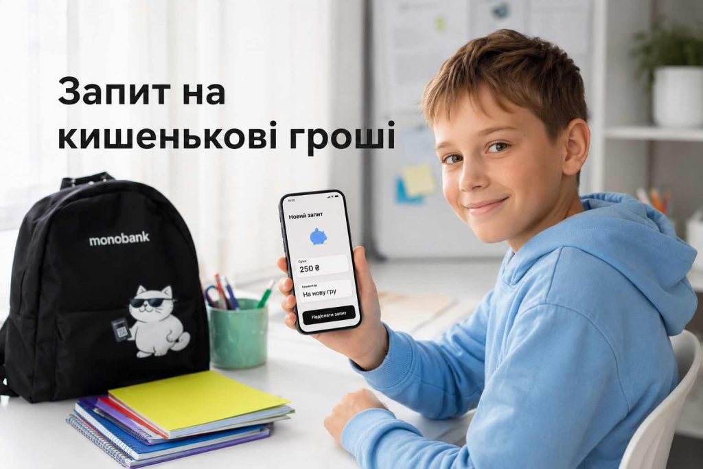 Діти можуть просити кишенькові прямо в monobank: як працює нова функція і де її знайти