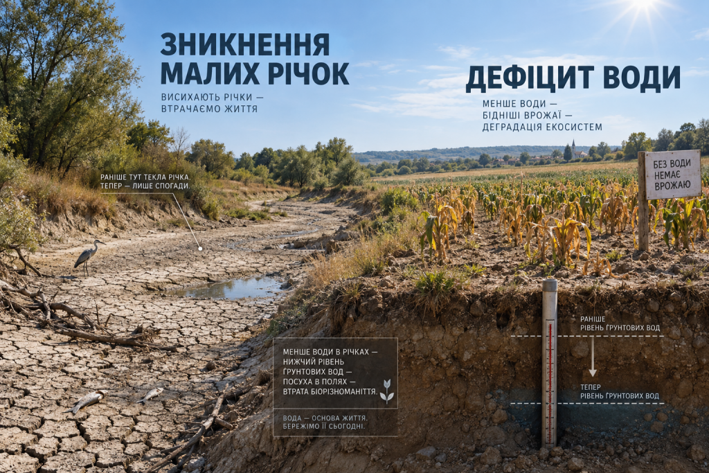 Маловоддя в Україні 2026: де критично не вистачає води та які річки пересихають