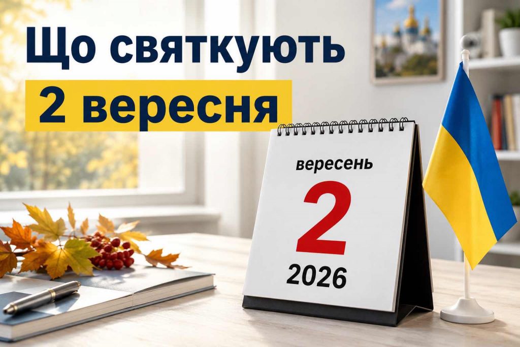 Що святкують в Україні 2 вересня 2026: свята, іменини, прикмети та заборони Що святкують в Україні 2 вересня 2026: свята, іменини, прикмети та заборони