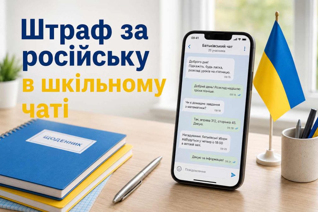 За російську в чаті школи можуть оштрафувати: що потрібно знати батькам За російську в чаті школи можуть оштрафувати: що потрібно знати батькам