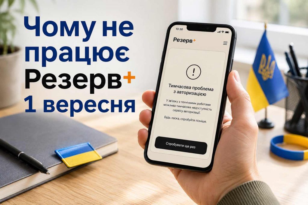 «Резерв+» не працює 1 вересня: причина масштабного збою та що робити користувачам «Резерв+» не працює 1 вересня: причина масштабного збою та що робити користувачам