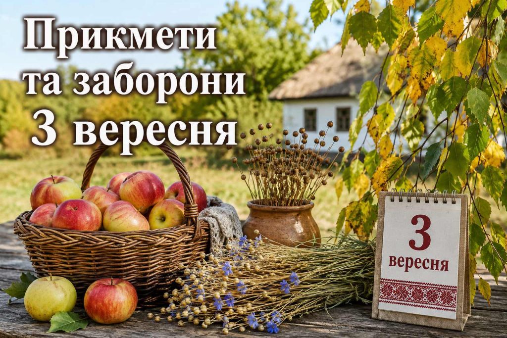 Яке свято 3 вересня 2026 року: церковна дата, День ангела та народні прикмети