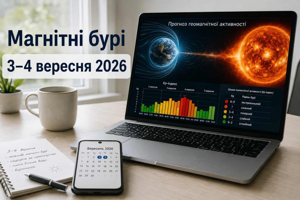 Магнітні бурі 3 і 4 вересня: коли Kp буде найвищим і чого чекати метеозалежним Магнітні бурі 3 і 4 вересня: коли Kp буде найвищим і чого чекати метеозалежним