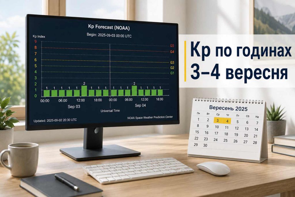 Магнітні бурі 3 і 4 вересня: коли Kp буде найвищим і чого чекати метеозалежним